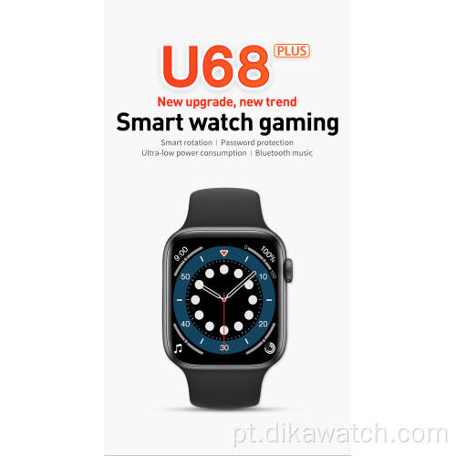 U68 PLUS Full touch Smartwatch BT-call papel de parede personalizado